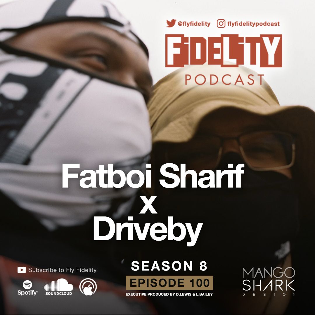 FlyFidelity's tweet image. 🚨NEW EPISODE! Returning guests Fatboi Sharif (@fatboyprospect) and Driveby (@Driveby__) join us to delve into the making of their brain-rending collaborative project, 'Let Me Out' for our *100th episode*! In this intimate conversation, Sharif and Driveby reflect on the creative…