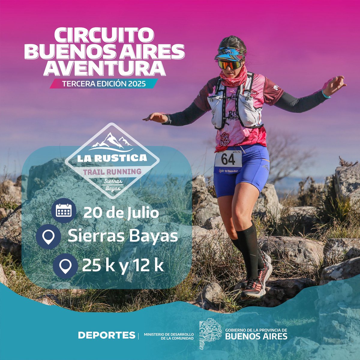 🏃🏼‍♀️Circuito Buenos Aires Aventura 

🤩 No te pierdas el comienzo de la aventura el 20/7 en #SierrasBayas

🫵 Estás listo para lo que se viene?