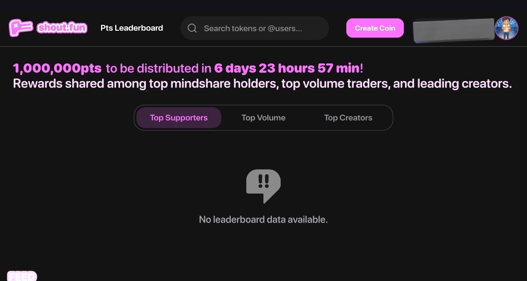 The new week of on <a href="/shoutdotfun/">Shout</a> has started.

This is clearly an opportunity for everyone to start up early and start $SHOUT-ing their way to the top. 

We continue tomorrow
Gn 💎 🫶
