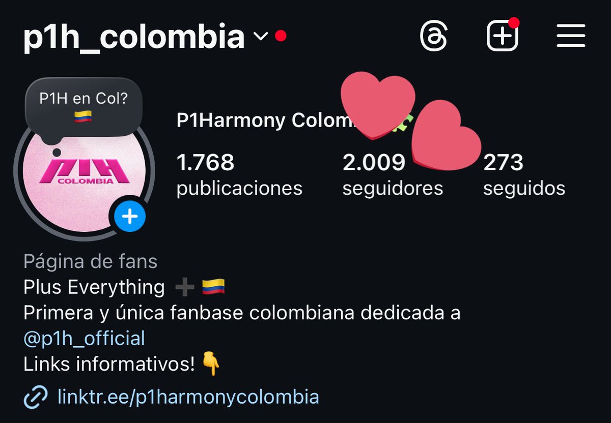 p1h_colombia's tweet photo. Una fanbase con más de 2000 seguidores, ¡en Colombia hay interés por el k-pop y por P1Harmony!🇨🇴

#P1HarmonyMOSTWANTEDColombia #P1HarmonyComeToColombia 
@studiopav_latam @studio_pav https://t.co/WhkAMLnHtp