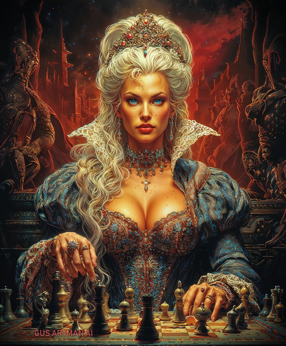 Gus Artman AI (@gus_artman_ai) on Twitter photo Queen Chess
Prompt created by <a href="/natalialchemica/">NataliaTheAlchemistress👩🏼🔬🧪</a> and available on her post below 🔽
QT or Share your Best Art 👑♟️ Queen Chess
Prompt created by <a href="/natalialchemica/">NataliaTheAlchemistress👩🏼🔬🧪</a> and available on her post below 🔽
QT or Share your Best Art 👑♟️