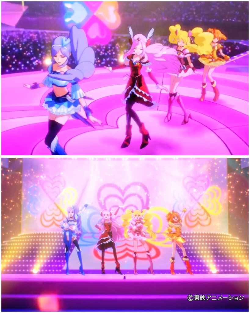 AIrzahn's tweet image. Precure All Stars ✨
Look ! So far, only 4 senior teams have been caught dancing together on the same stage as Kimi to Idol ~ ! Yeah, participating in the Osaka-Kansai Expo from month to month ...
Kimi to Idol team will be happy on their feature to dance together ✨