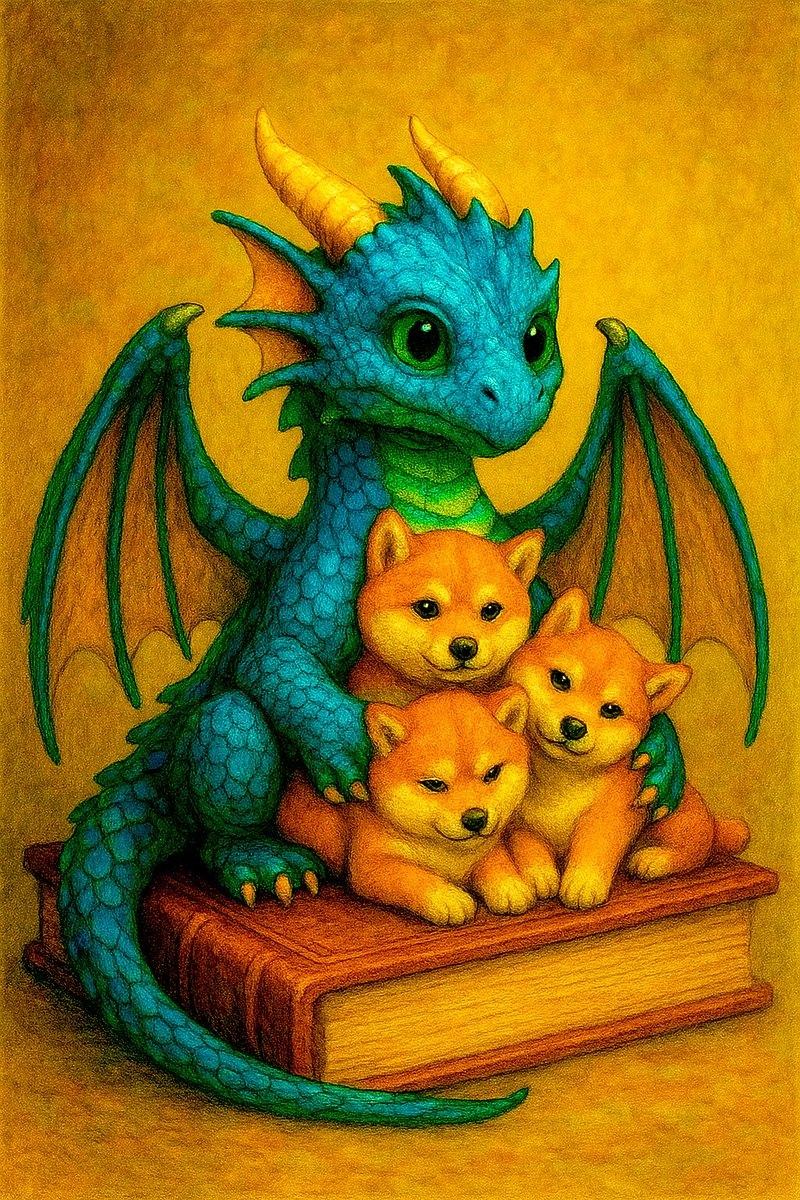 wookiecookie83's tweet photo. Charms the Dragon doesnโt hoard goldโhe saves Doge puppies. ๐๐๐ถ
Guarding dreams. Protecting innocence. #CHARMS #DragonGuardian #Web3Fantasy https://t.co/K5t0BfKDdN