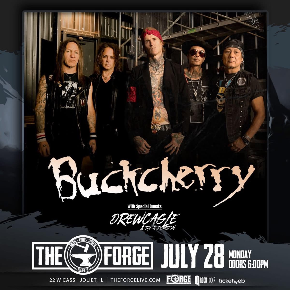Drew Cagle & The Reputation (@drewcagle_tr) on Twitter photo LAST MINUTE SHOW!! We are excited to announce that DC&R just got added to Buckcherryβs concert at The Forge in Joliet, IL in just 2 WEEKS on July 28th ahead of our US Tour this fall!π
Click the link below or message us for discounted tickets!ποΈ 
ποΈ: ticketweb.com/event/buckcherβ¦ LAST MINUTE SHOW!! We are excited to announce that DC&R just got added to Buckcherryβs concert at The Forge in Joliet, IL in just 2 WEEKS on July 28th ahead of our US Tour this fall!π
Click the link below or message us for discounted tickets!ποΈ 
ποΈ: ticketweb.com/event/buckcherβ¦