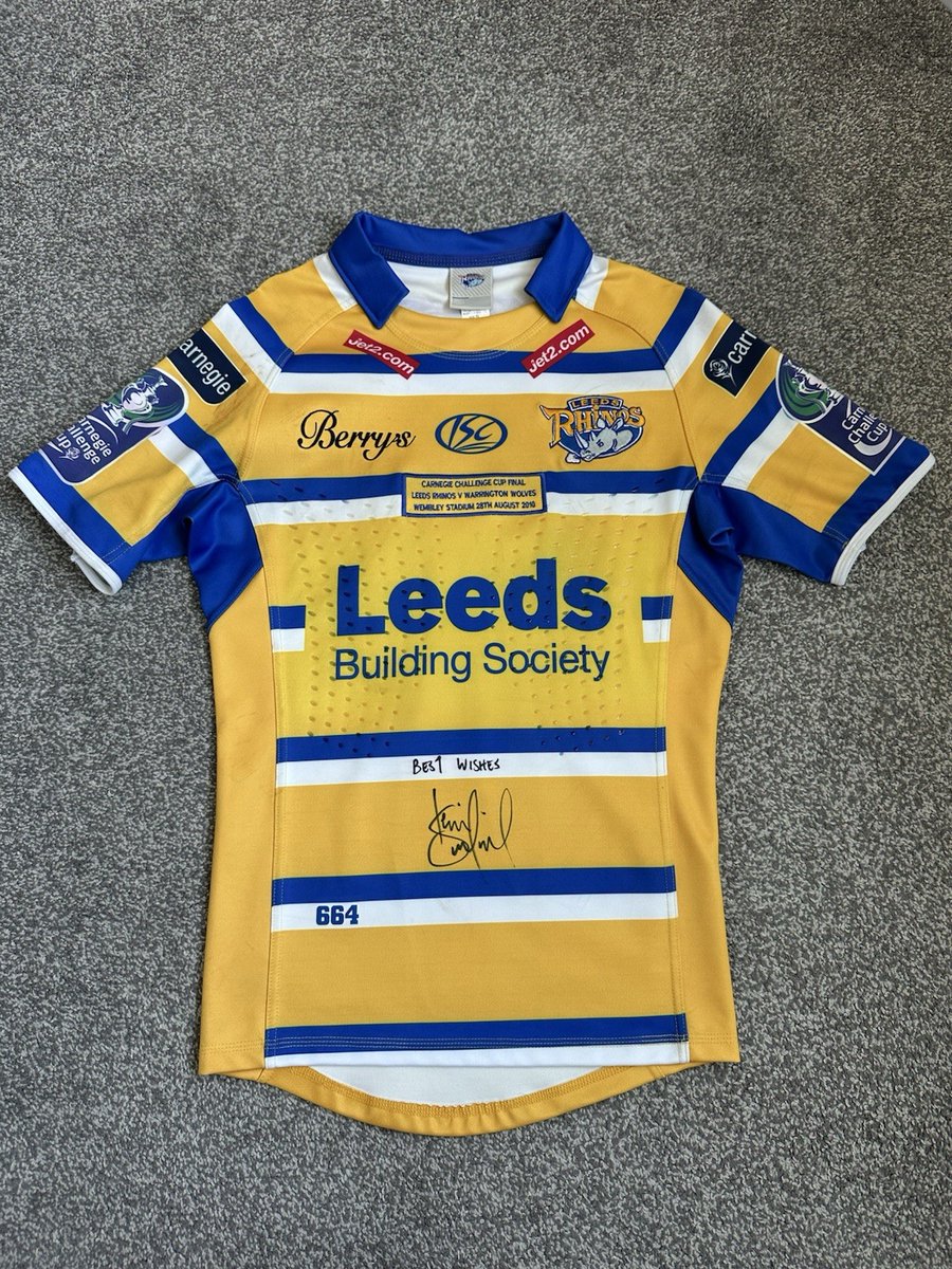 Kevin Sinfield Match worn Leeds Rhinos Challenge Cup Final 2010 Shirt

£260.72 currently

1 bid

Ends Sun 20th Jul @ 1:52pm

ebay.co.uk/itm/3657278189…

#ad #lufc #alaw #mot