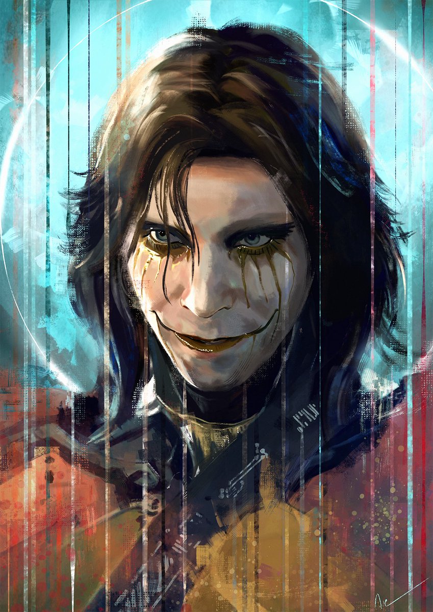 I commissioned the artist known as "Wisesnail" to create this awesome Higgs painting for me &amp; it turned out so so fantastic. Absolutely obsessed with it.

#HiggsMonaghan 
#Higgs 
#DeathStranding