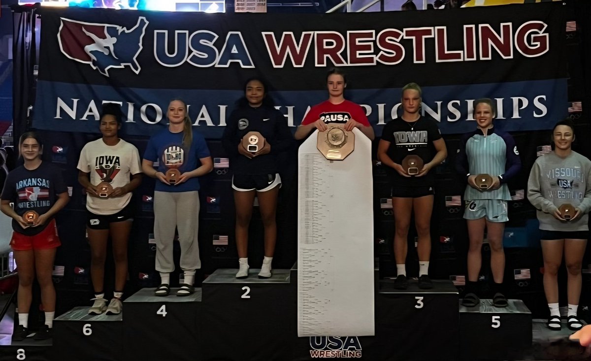 WASHMOWRESTLING's tweet image. Making more history! Maggie Ortmann becomes a 2x Fargo All American with a 7th place finish today. Maggie concludes her high school career as a 2x State Medalist, 2x Fargo All American, GAC Central Wrestler of the Year and WHS Girls All time wins and falls record holder