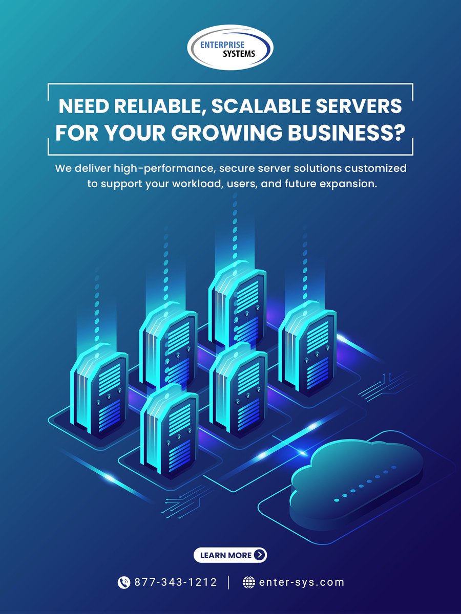 entersys's tweet image. Future-proof your business with Enterprise Systems secure, high-performance, scalable server infrastructure solutions.
 #ServerSolutions #ScalableIT #ITInfrastructure # EnterpriseSystems #BusinessServers #SecureNetwork #ServerTech #CloudServers #PerformanceIT