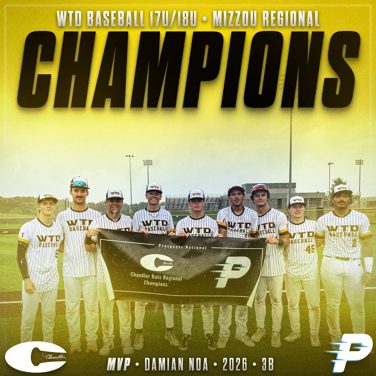 ProspectsNat's tweet image. Congrats to our 17/18u Mizzou Regional champions @WTDBaseball!
Congrats to our @Chandlerbats MVP:
@noa48057