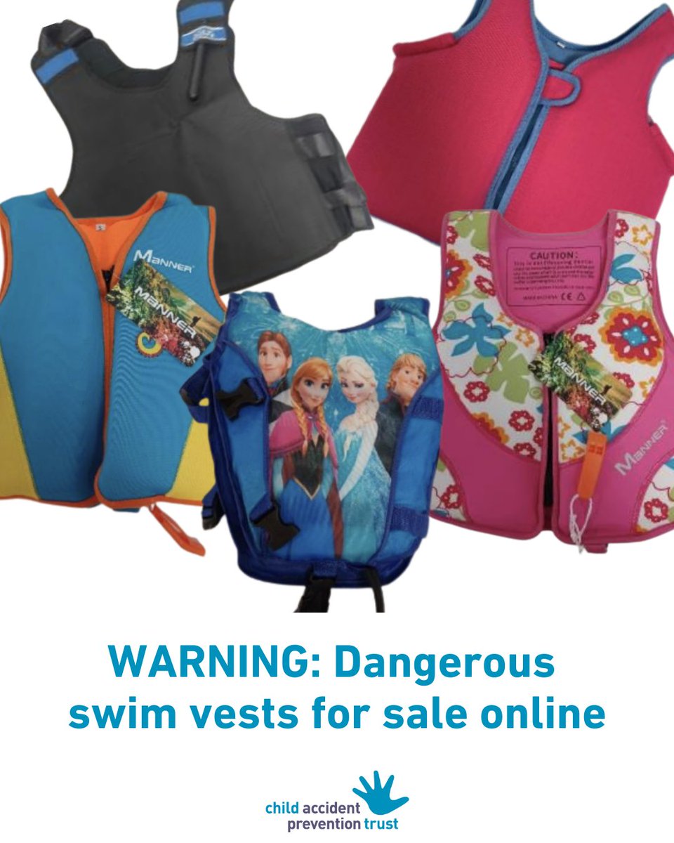 CAPTcharity's tweet image. Many swim vests, life jackets and buoyancy aids sold on online marketplaces come from abroad and haven’t been safety tested to our standards. This makes them a serious drowning risk.
Learn more: capt.org.uk/6-dangerous-pr…