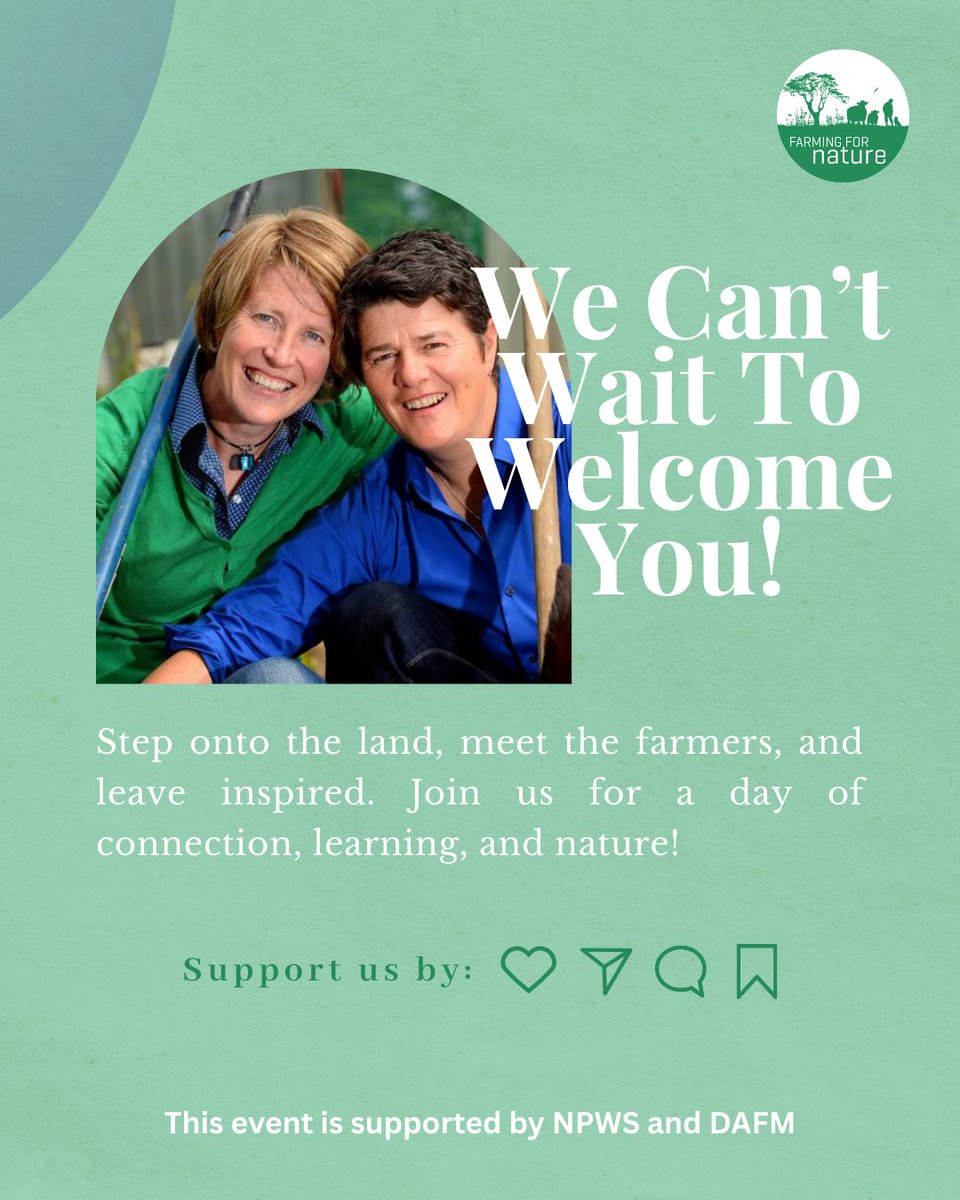 farmfornature's tweet image. 🌿 Join Lisa & Rena on Saturday, July 26th at 11AM near Ballybunion, Co. Kerry for a unique Farm Walk!
Discover 4 hectares of native woodland, wildlife-rich habitats, and community-driven, low-impact farming. 🦉🌳🌱
🎟️ €12 · Book now! f.mtr.cool/tksqhefrdv
#FarmWalks2025