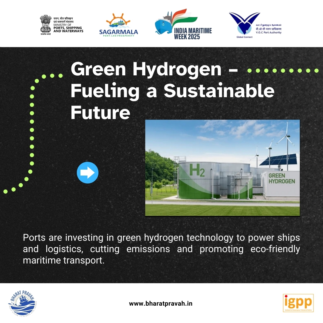 Bharat_Pravah's tweet photo. From solar power to green hydrogen, India’s ports are steering toward a cleaner, greener future under Maritime India Vision 2030.
@shipmin_india I @vocpa_tuticorin I @sarbanandsonwal I @imw_gov I @IGPPVMF
#GreenShift #SustainablePorts #MaritimeIndia #Ports #India #Shipping https://t.co/Rua3N958xo