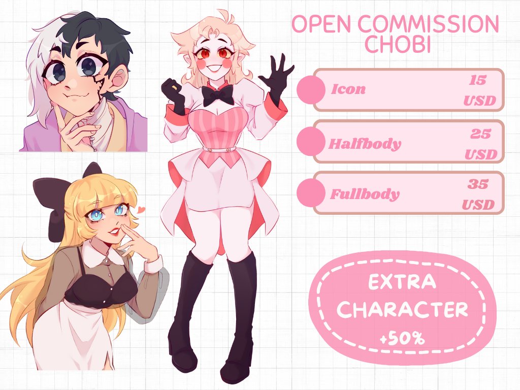 blublu_awo123's tweet image. ‼️🦐OPEN COMMISSION🦐‼️
HOLAAA 🗣️🗣️
Traigo la actualización de mi tabla de comisiones 💪🏻 y también ya abrí la sección de estilo anime por si alguno quiere un dibujo con su pixelito/waifu ✨🫦✨ 💞
#commissionsopen #art #Commission #fypシ