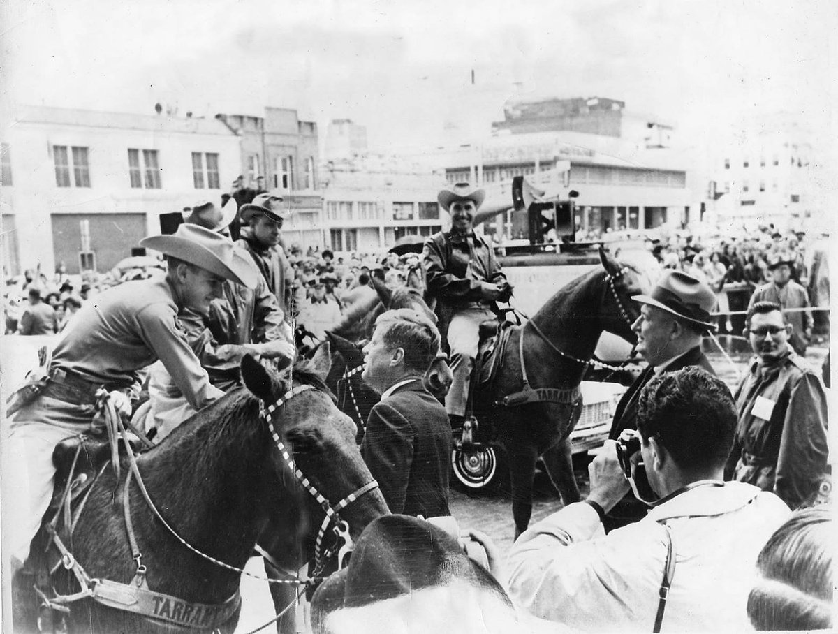 TOT reader Sandra Richard was kind enough to submit this remarkable historical photo. It shows Tarrant County Sheriff's Deputy Sonny Fisher shaking hands with John F. Kennedy in Fort Worth  2.5 hours before President Kennedy was assassinated. Sandra found this in a storage unit
