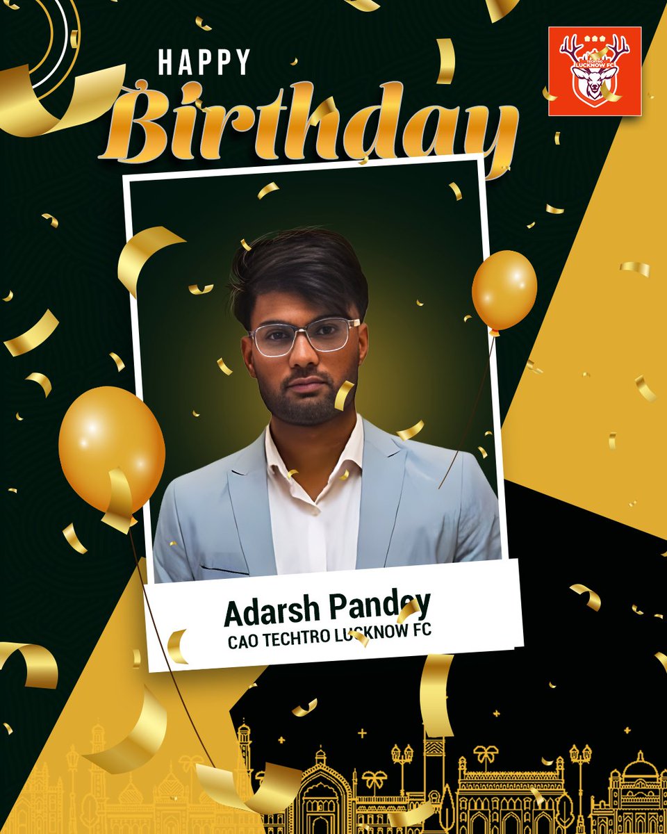 techtrolucknow's tweet image. Wishing a very Happy Birthday to Mr. Adarsh Pandey — the CAO of Techtro Lucknow FC, the architect behind the ambition and the mind behind the blueprint!🧠⚽ 
Here’s to another year of fearless ambition, sharp leadership, and bold decisions that shape the future
#techtrolucknowfc