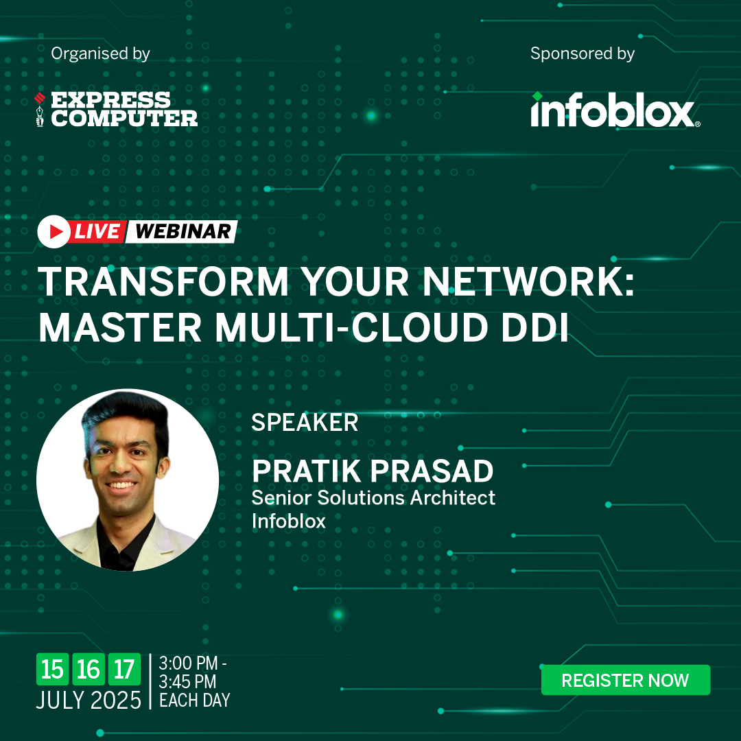ExpComputer's tweet image. Just 1 day to go - Join Pratik Prasad, Senior Solutions Architect, @Infoblox, in the 3-episode #webinar series on &apos;Transform Your Network: Master Multi-Cloud DDI&apos; | Sponsored by #Infoblox

📝 Reserve Your Seat Now: t.ly/15infX
📅 15th, 16th &amp;amp; 17th July 2025
🕒 3:00 PM…