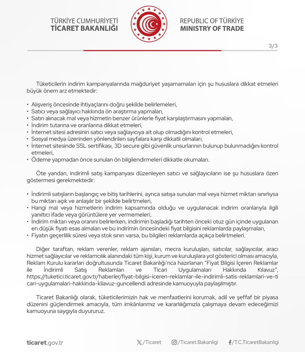 Ticaret Bakanlığı Reklam Kurulu 2025 İlk Yarıyılda Aldatıcı Reklamlara Geçit Vermedi

(14.07.2025)