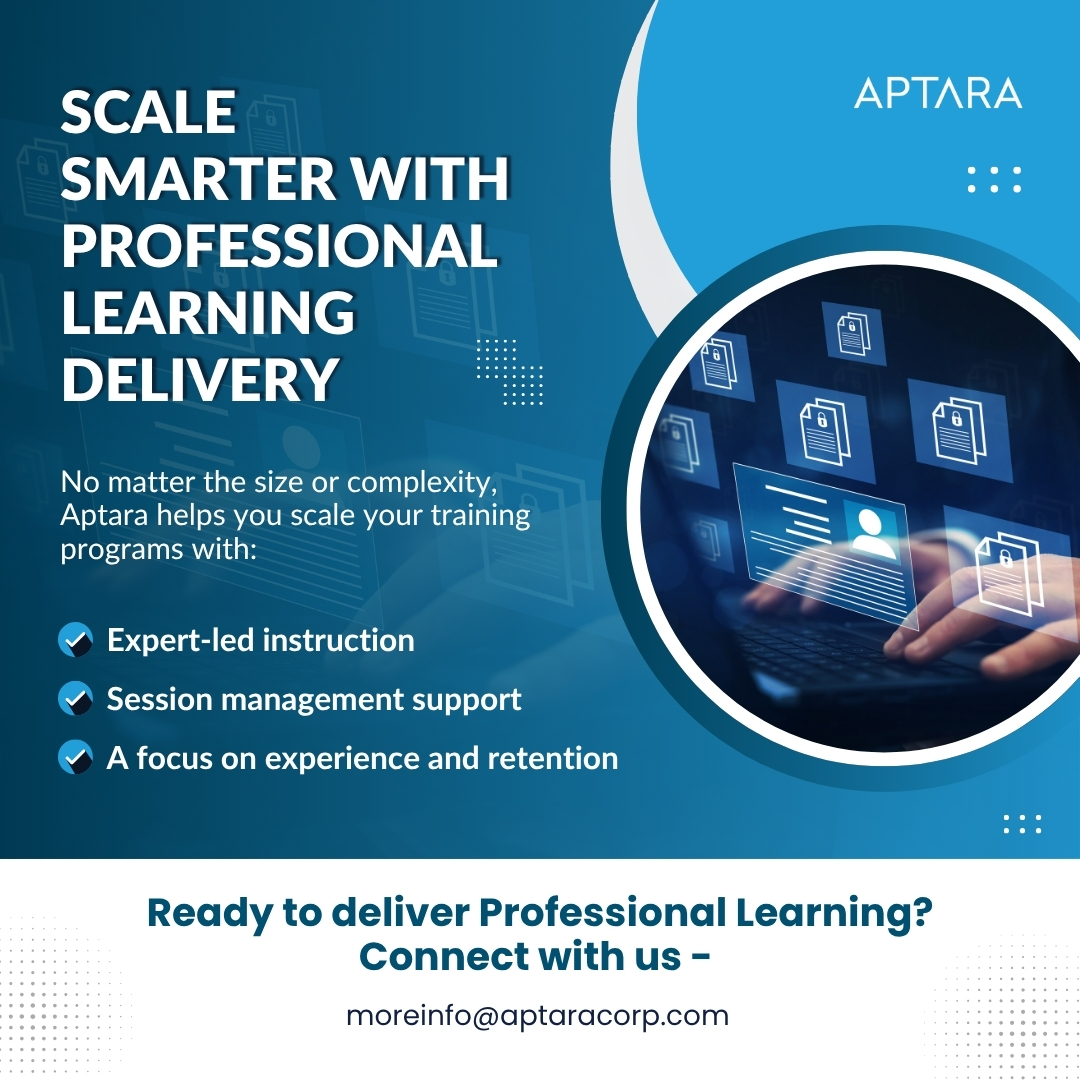 #LearningDelivery that actually delivers. <a href="/Aptara/">Aptara</a> helps you scale training programs that engage, inspire, and drive impact, without the chaos. Let your learning work harder for you.

Explore more: shorturl.at/yE3Wn

#LnD #CorporateTraining #ProfessionalLearning #Aptara