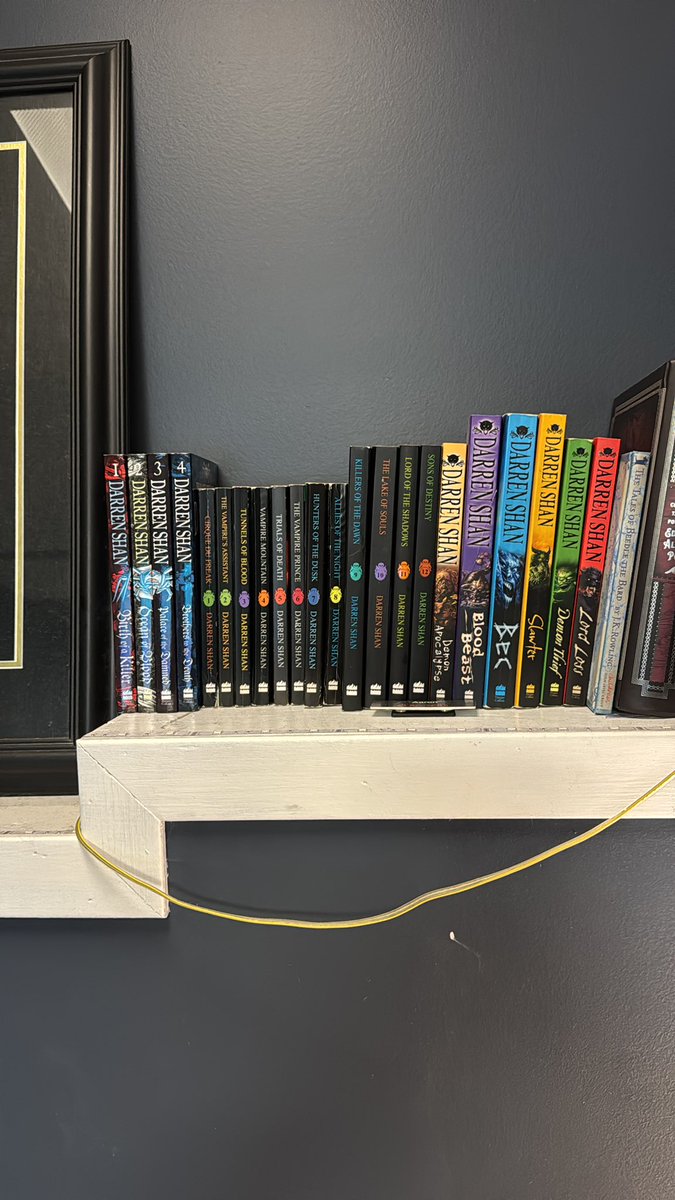 aalbanito's tweet photo. Only the best books make it to my shelf @darrenshan https://t.co/SgP9sPYI3v
