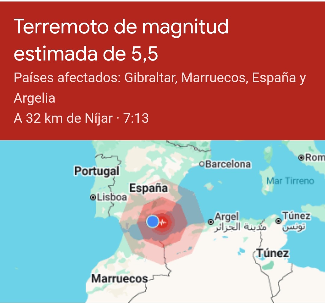Nos ha despertado la tierra temblando hace unos diez minutos. Nunca he sentido un terremoto así de frente. Espero que estén bien 🍀 Veamos la información que se produce, al no ser provincia de Madrid.