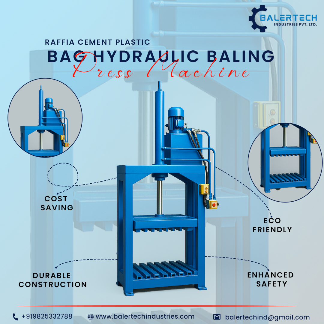 Balertech's tweet image. Maximize efficiency with our Raffia Cement Plastic Bag Hydraulic Baling Press Machine! 💼♻️
✅ Cost-Saving
✅ Eco-Friendly
✅ Durable &amp;amp; Safe

📲 +91-9825332788
🌐 balertechindustries.com
💌 balertechind@gmail.com

#HydraulicPress #BalingMachine #Balertech #WasteManagement