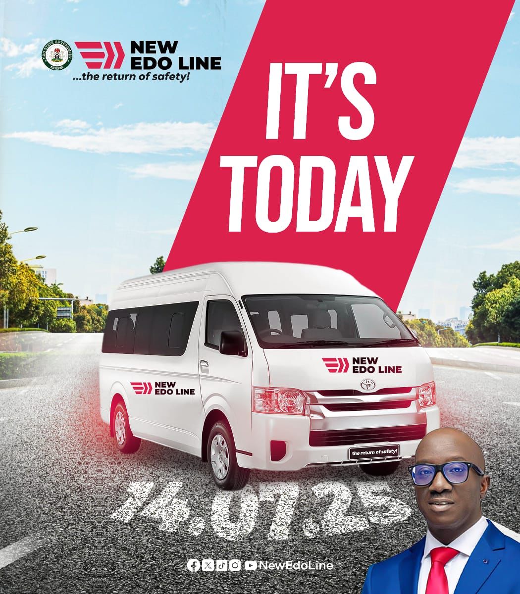 NewEdoLine's tweet image. IT’S TODAY.
History is made.
New Edo Line is here, bringing safety, dignity & modern comfort back to public transport.
From Benin to the nation, Edo is on the move.
#NewEdoLine
#LaunchDay
#TheReturnOfSafety
#DrivenByDignity
#EdoOnTheMove