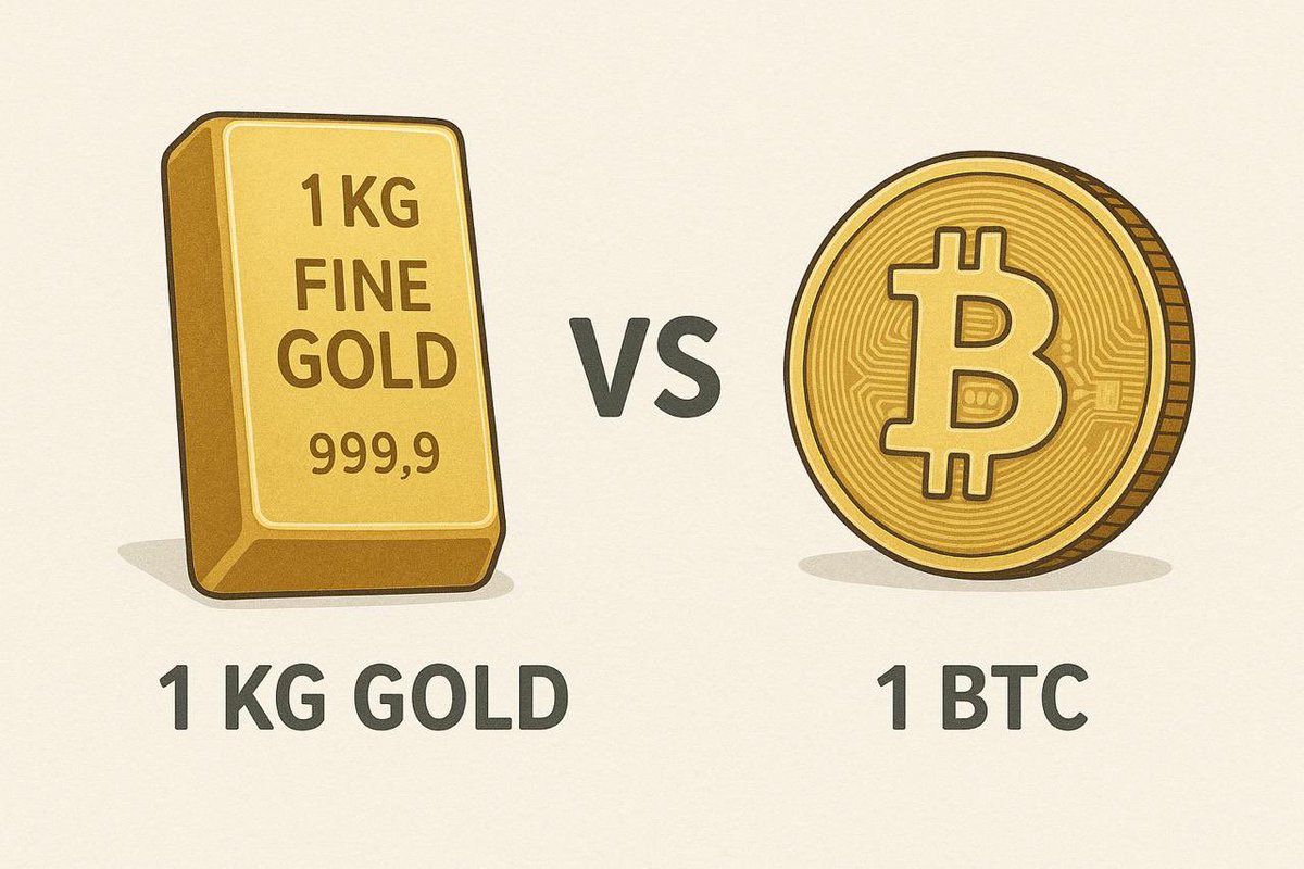 July 2025 
1 Kg Goldbar : 1 BTC
wow…