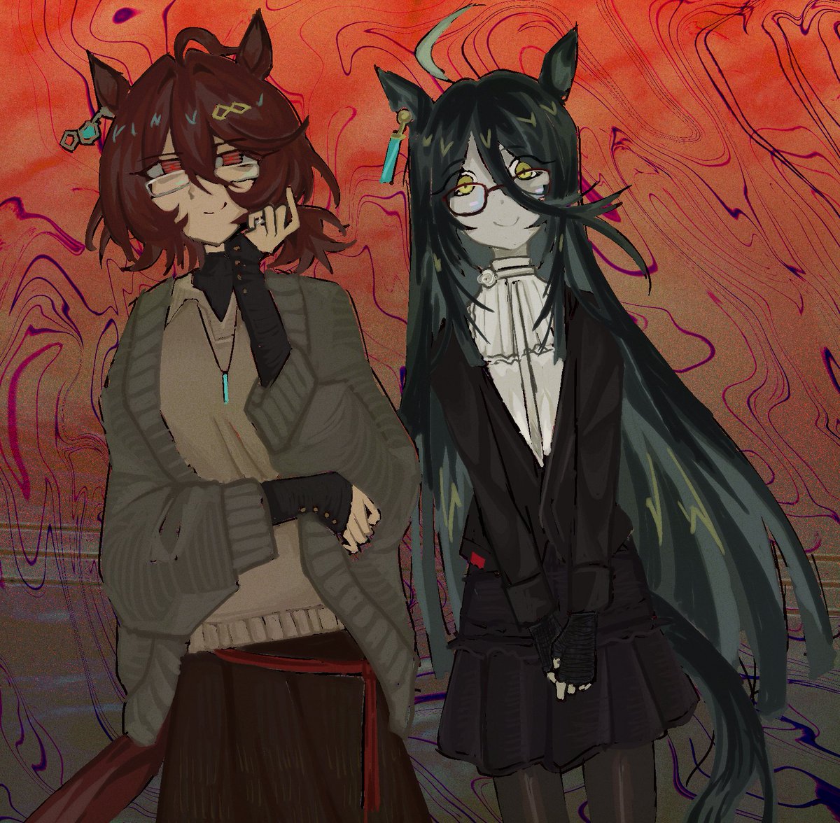 #umamusume tachycafe but w clothes i own