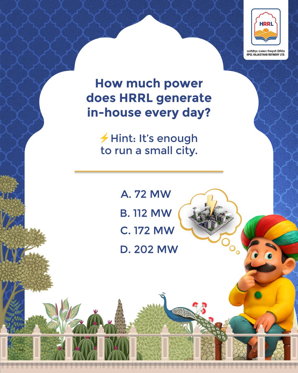 HRRL_Rajasthan's tweet image. Energy for operations. Power for progress.
HRRL generates 172.4 MW of electricity every day, meeting nearly half of its massive energy needs independently.

#HRRL #EnergyIndependence #PoweringProgress #RefineryPower #SustainableEnergy #MakeInIndia #EnergyLeadership…