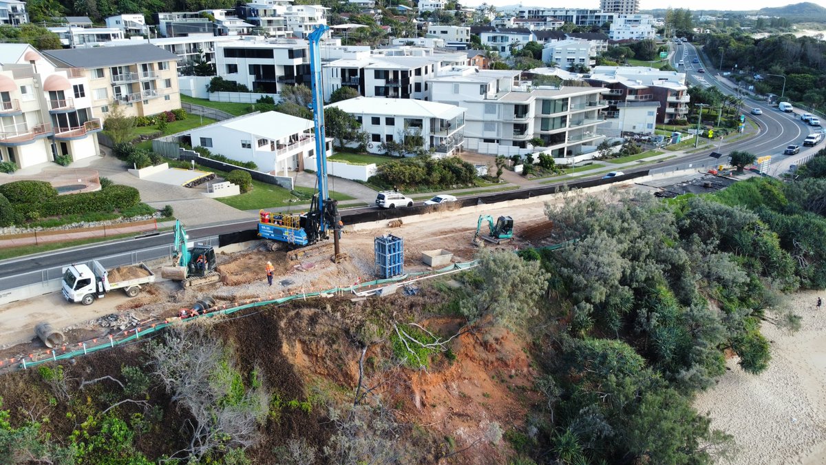 DRFA funding is helping Sunshine Coast Council repair and boost resilience at 15 landslip sites, including this massive slip at popular First Bay, Coolum.
Local crews are working hard, aiming to have the job complete by December 2025 👍