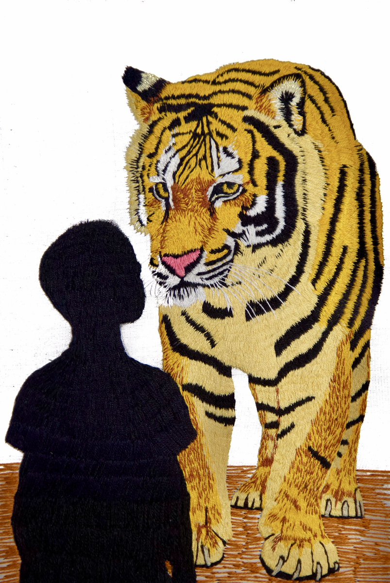 Ajadudraws's tweet image. Bravery wears no Armor.
Embroidery painting on canvas.
On @foundation
0.16eth