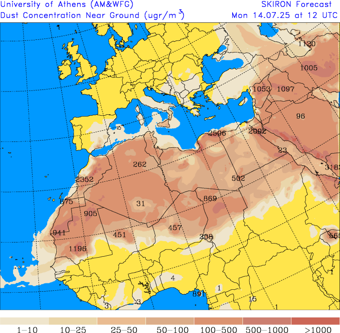 sassworkz's tweet photo. #Iberia #Gibraltar #SaharanDust #Calima - 14/07 - increased dust for parts of the S/ E of the peninsula today, could give some hazier sunshine - the current forecast is for dust to increase over Southern areas over the next few days. https://t.co/fyEDhlnkol
