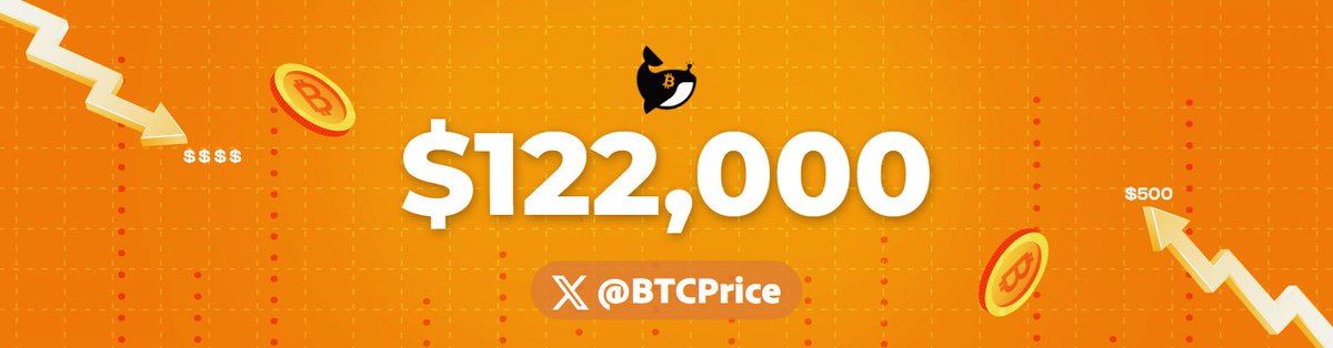 BTCPrice's tweet image. 🔴 Bitcoin Price: $122,000