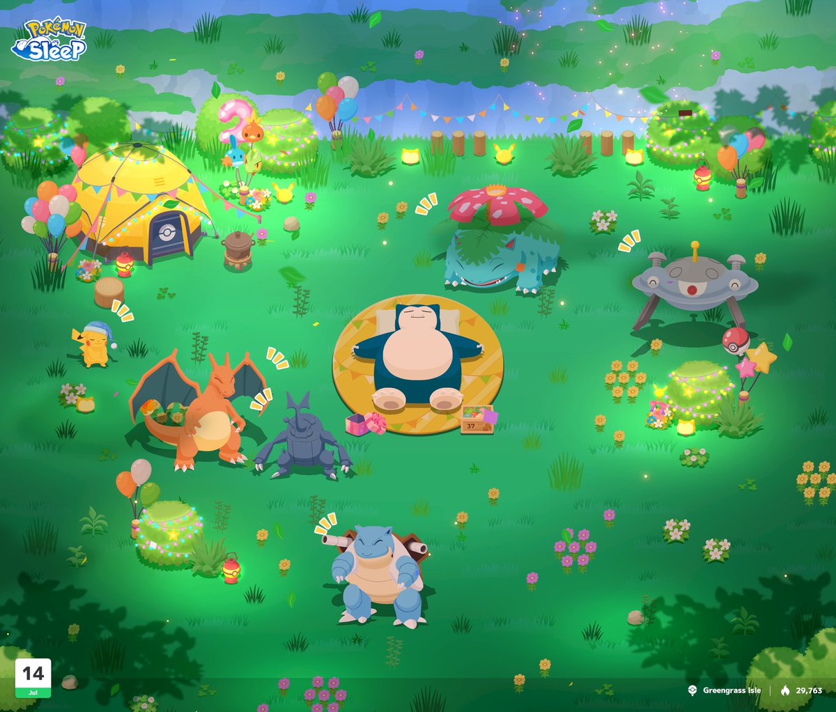 PkmnTRMike's tweet image. Team all ready to go to celebrate the #PokemonSleep2nd anniversary! - so excited for the HOENN starters to join us! 😍