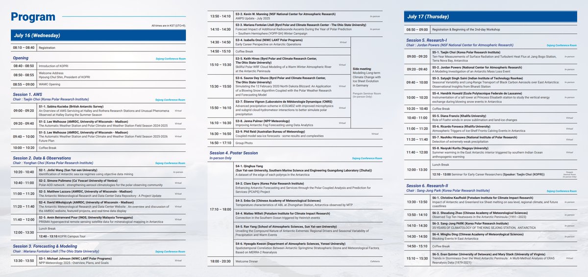 KoreaPolar's tweet photo. From July 16 to 18, the 30th International Symposium on Polar Sciences(#ISPS2025) will be held both at the #KOPRI and Online! 🐧❄️ This year's theme is the 20th Workshop on Antarctic Meteorology and Climate(#WAMC2025).
We look forward to your participation!👏👏 https://t.co/nEfErRhPKh