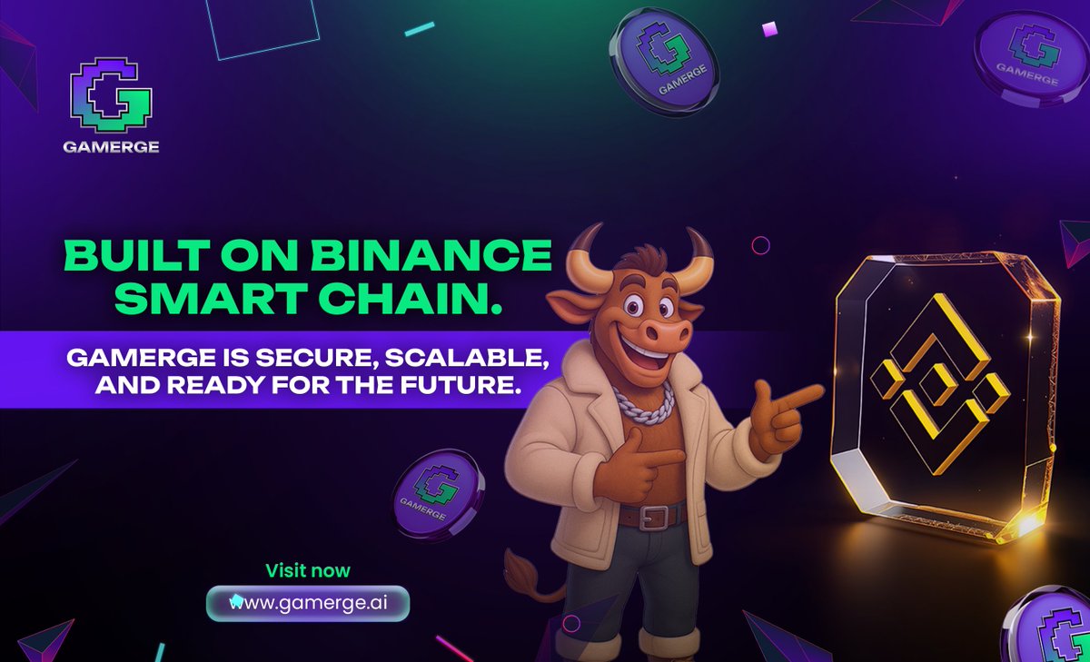 Built on Binance Smart Chain.

Gamerge is secure, scalable, and future-ready.

Visit📷 gamerge.ai 

#gamerge #gmgtoken #cryptotoken #gamefi #cryptogaming #binancesmartchain #web3gaming #playtoearn