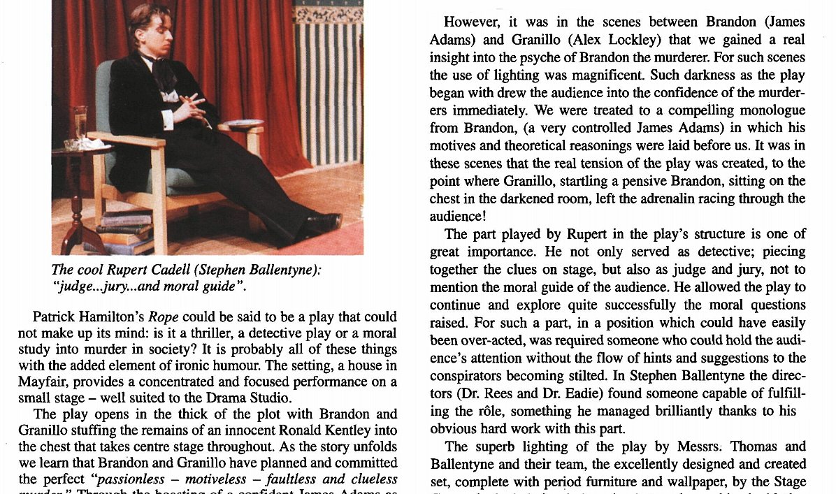 From 1997: back when I wanted to be a professional actor!