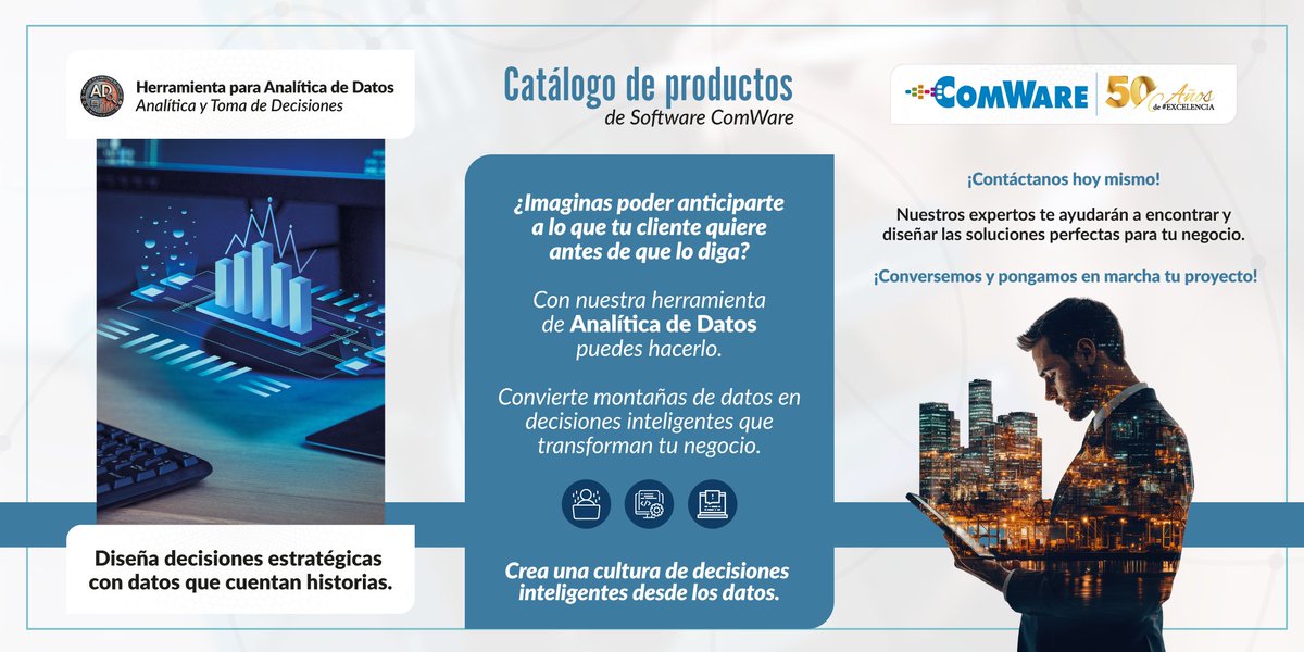 comwaretecno's tweet image. Diseña decisiones estratégicas con datos que cuentan historias.​ 
Con nuestra herramienta de Analítica de Datos puedes hacerlo. ​

#NegociosInteligentes #AnalíticaParaTodos #InnovaciónConDatos #ComWareConecta