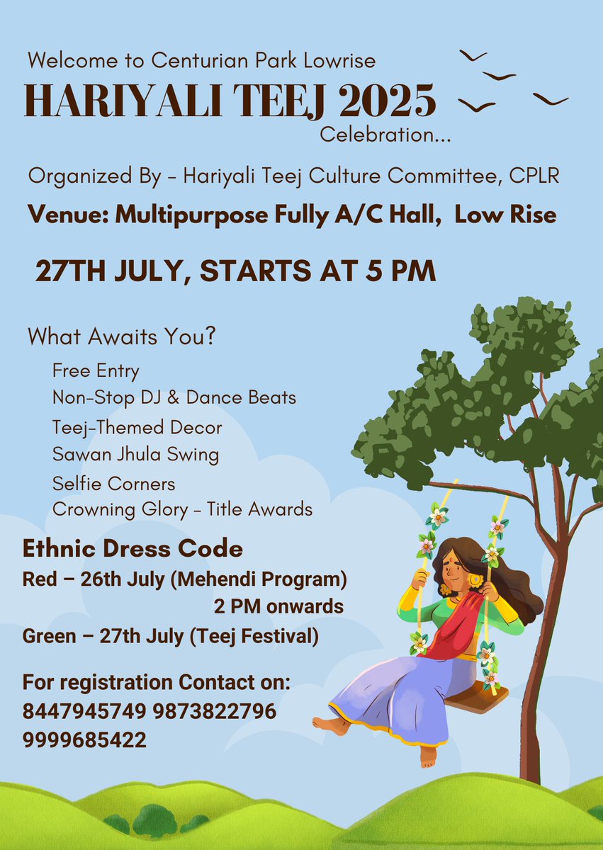 Invitation for #HariyaliTeej 2025