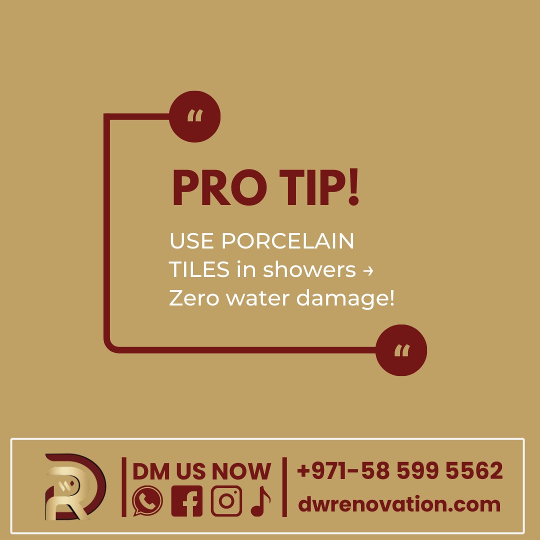 DECOWOODRENOVAT's tweet image. ✨ Shower tile secret:
Porcelain = NO leaks!
Guide: [Link IN BIO]
#HomeRenovation #BuilderTips