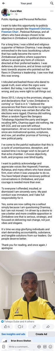 Public apology and Personal reflection 🙏