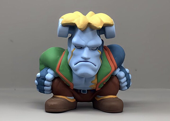 TOSOUNIKKI's tweet image. CAPCOM 格闘ゲーム
ヴァンパイアシリーズ
ヴァンパイアハンターより

✨ビクトル・フォン・ゲルデンハイム✨

1990年代　ゲームセンター景品をリペイント

#ガン消し
#ヴァンパイアハンター