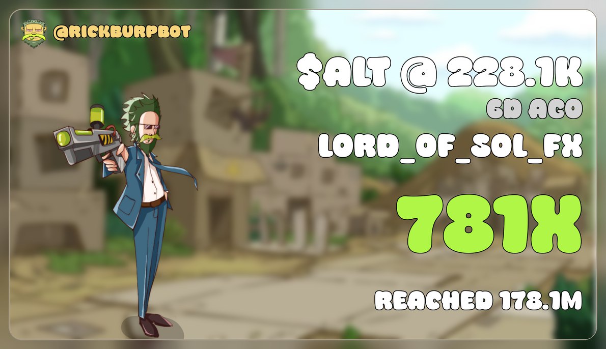 Lord_of_sol_Callerz ๐๐ (@lord_of_sol9) on Twitter photo $ALT went from 228K to 178.1M in just 6 days. ๐ซ๐ฅ
781x madness โ no time for doubt.
Call made by: <a href="/lord_of_sol9/">Lord_of_sol_Callerz ๐๐</a>
This is not luck. Itโs precision. ๐๐งช
Ca: Cdq1WR1d4i2hMrqKUWgZeUbRpkhamGHSvm1f6ATpuray $ALT went from 228K to 178.1M in just 6 days. ๐ซ๐ฅ
781x madness โ no time for doubt.
Call made by: <a href="/lord_of_sol9/">Lord_of_sol_Callerz ๐๐</a>
This is not luck. Itโs precision. ๐๐งช
Ca: Cdq1WR1d4i2hMrqKUWgZeUbRpkhamGHSvm1f6ATpuray