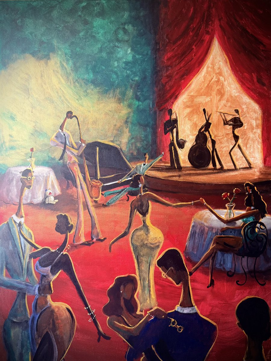 DaquaneCherry's tweet image. New art titled
“GROWN FOLKS NIGHT”
A commissioned piece for a Black Owned Eye Doctor office
