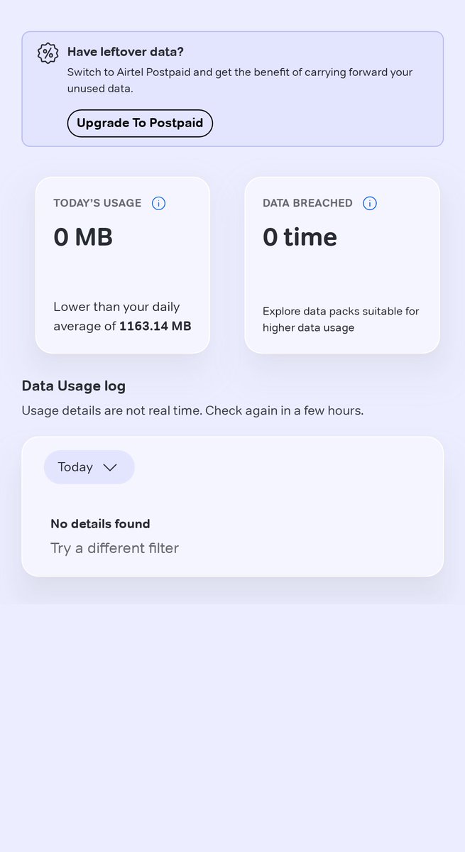 CricoTalks's tweet photo. @airtelindia @Airtel_Presence @airtelnews What is this behaviour buddy??
I got up and found that my data is over but I didn't use even a single bit of it. And I have 5G naaa then what's going on with your operator.... Kindly Fix it soon. https://t.co/hM67FO0K6i