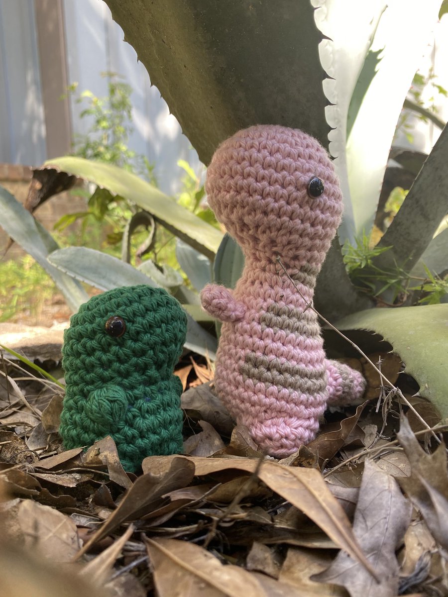 sketcher75's tweet photo. Crocheted dinosaurs 🦖 

#crochet #crochetdino https://t.co/mPrcUwbXEF