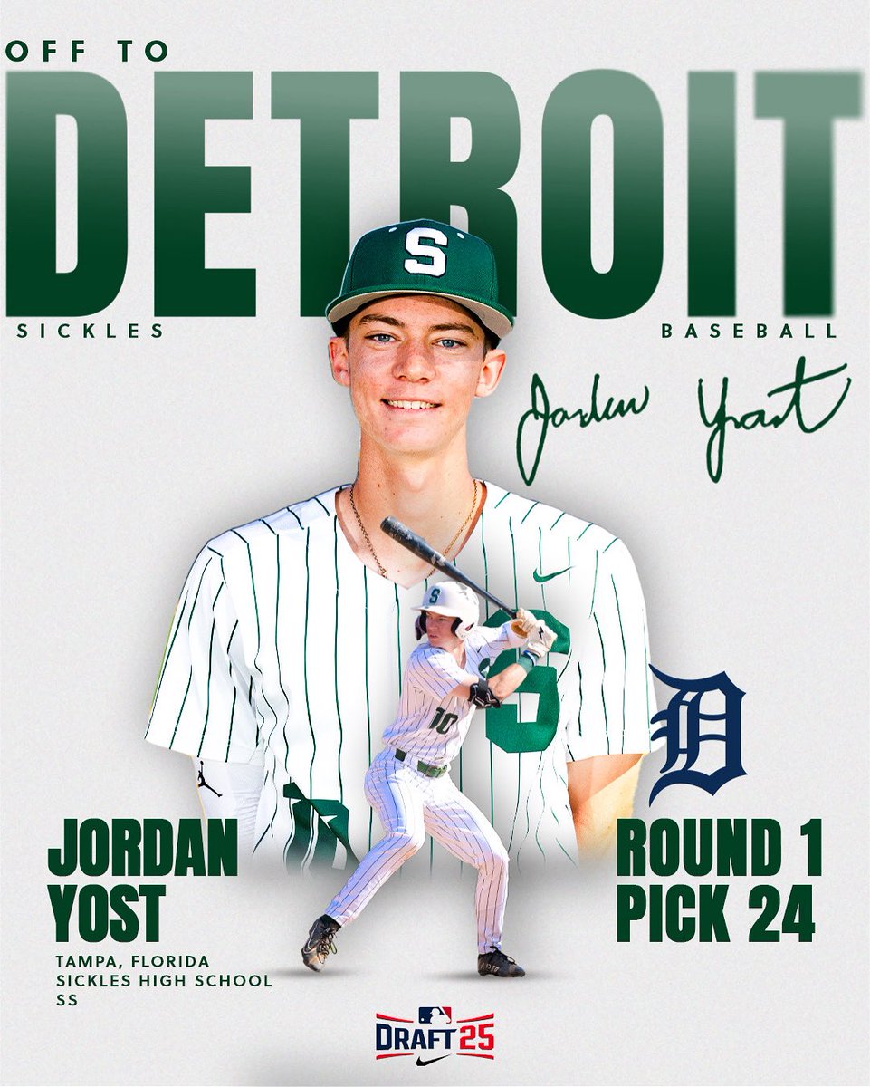Congratulations to Jordan Yost for being selected in the first round by the Detroit Tigers! <a href="/tigers/">Detroit Tigers</a> <a href="/MLB/">MLB</a> <a href="/MLBDraft/">MLB Draft</a>