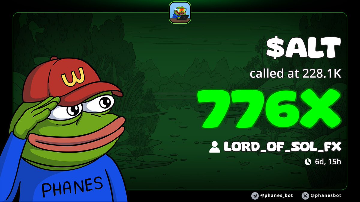 Lord_of_sol_Callerz ๐๐ (@lord_of_sol9) on Twitter photo $ALT went from 228K in just 6 days. ๐ซ๐ฅ
776x madness โ no time for doubt.
Call made by: <a href="/lord_of_sol9/">Lord_of_sol_Callerz ๐๐</a>
This is not luck. Itโs precision. ๐๐งช
Ca: Cdq1WR1d4i2hMrqKUWgZeUbRpkhamGHSvm1f6ATpuray $ALT went from 228K in just 6 days. ๐ซ๐ฅ
776x madness โ no time for doubt.
Call made by: <a href="/lord_of_sol9/">Lord_of_sol_Callerz ๐๐</a>
This is not luck. Itโs precision. ๐๐งช
Ca: Cdq1WR1d4i2hMrqKUWgZeUbRpkhamGHSvm1f6ATpuray