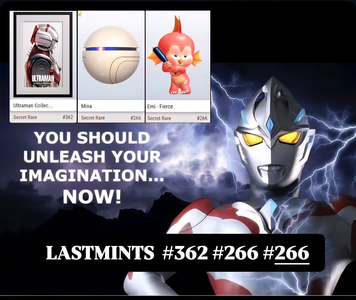 Charlie Fisher (@charlienft123) on Twitter photo BEHOLD! LASTMINTS FA Collection of Japanese Megastar Ultraman One of the Worlds highest Grossing media franchises of all time!
MINTS#362 #266 #266 <a href="/kcbmw/">KcBmw.ethđź’™â•️💙</a> <a href="/DrProfit0/">Dr Prâ•fit</a> <a href="/TsuburayaGlobal/">ULTRAMAN Global</a> <a href="/LastMint14/">â•LastminT</a> <a href="/LevanevskyOMI/">Fewmomentslaterâ•️</a> BEHOLD! LASTMINTS FA Collection of Japanese Megastar Ultraman One of the Worlds highest Grossing media franchises of all time!
MINTS#362 #266 #266 <a href="/kcbmw/">KcBmw.ethđź’™â•️💙</a> <a href="/DrProfit0/">Dr Prâ•fit</a> <a href="/TsuburayaGlobal/">ULTRAMAN Global</a> <a href="/LastMint14/">â•LastminT</a> <a href="/LevanevskyOMI/">Fewmomentslaterâ•️</a>