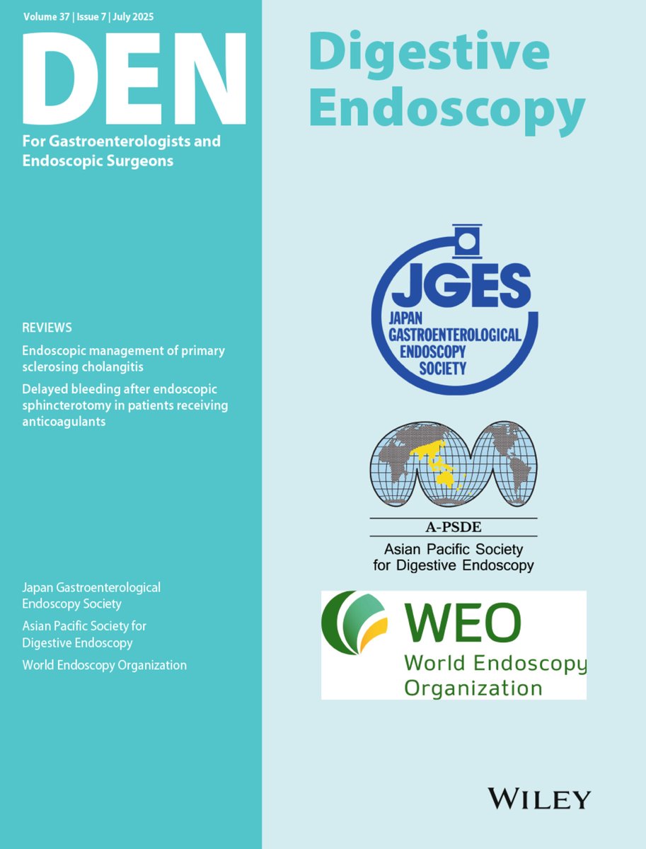 Digestive Endoscopy (DEN) Vol. 37 Issue 7 (2025年7月号) が出版されました！
onlinelibrary.wiley.com/toc/14431661/2…

#JGES #DEN #GIEndoscopy
